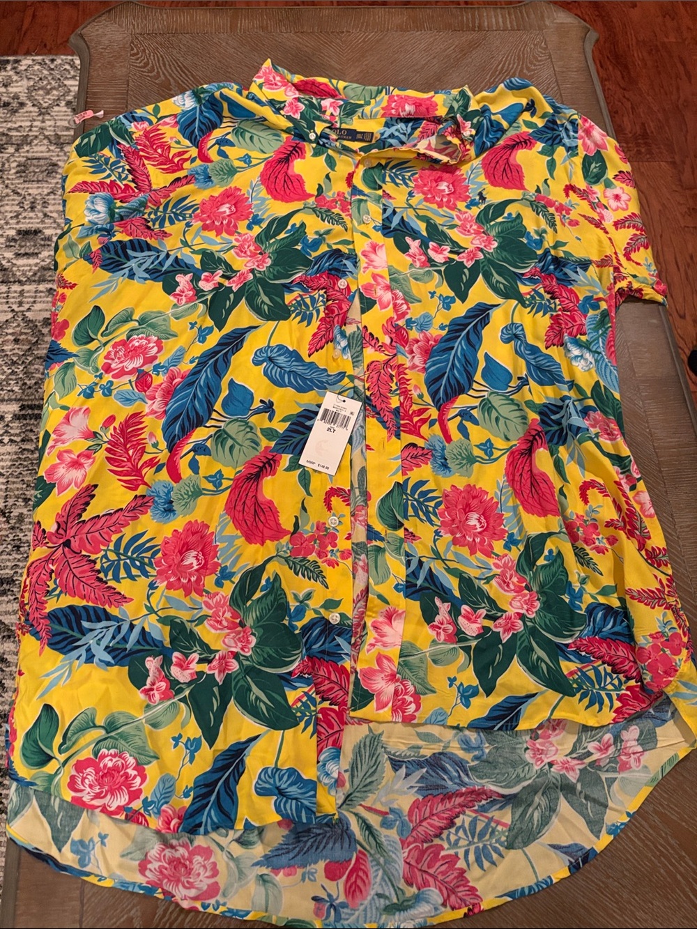 Polo by Ralph Lauren Yellow Tropical Floral Button-Down Shirt